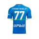 Camisola Napoli Khvicha Kvaratskhelia 77 Homem Equipamento Primeiro 2023-2024 Manga Curta